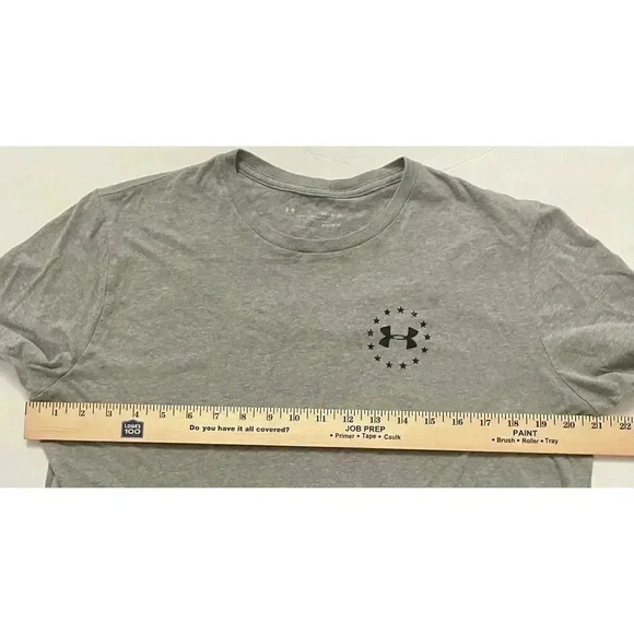 Under Armour UA Men's Freedom Flag Cotton Graphic T-Shirt Gray Size M - Picture 3 of 6